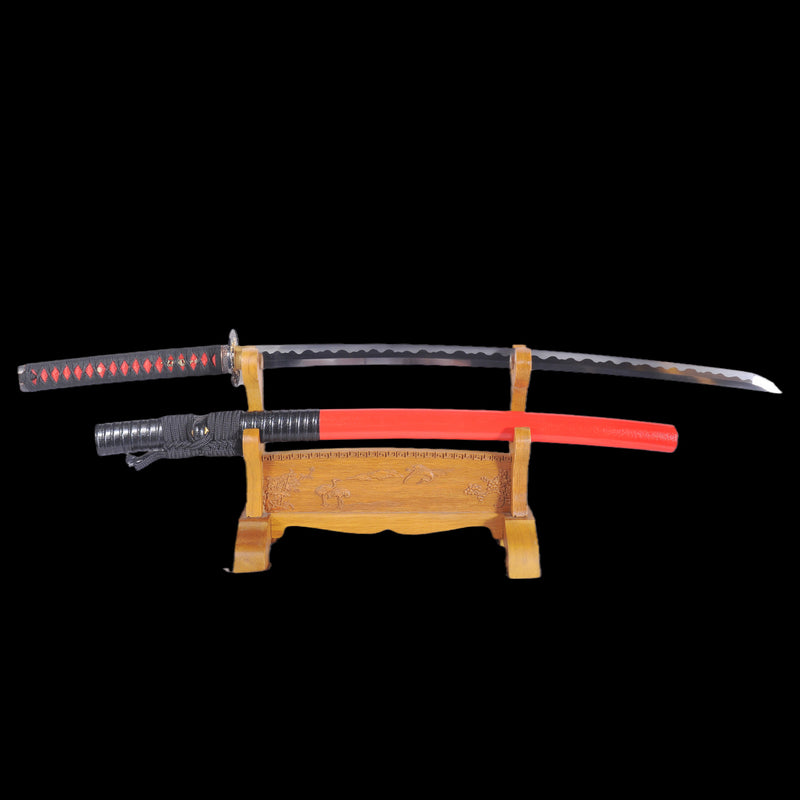 Hand Forged Japanese Samurai Katana Sword 1095 High Carbon Steel Fulll Tang Sharp - COOLKATANA 