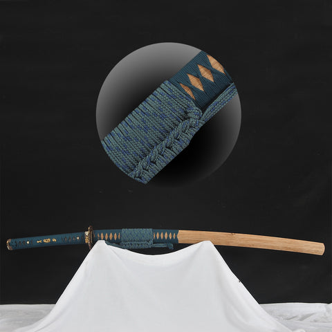 Hand Forged Japanese Samurai Katana Sword 1095 High Carbon Steel Shobu-Zukuri Choji Hamon-COOLKATANA