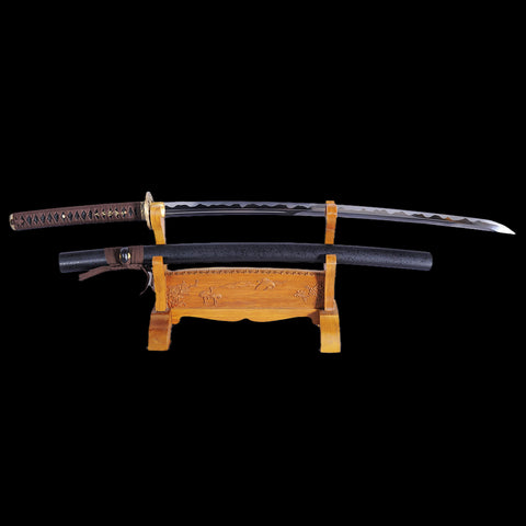 Hand Forged Japanese Samurai Katana Sword 9260 Spring Steel Brass Tsuba Unokubi-Zukuri Blade-COOLKATANA