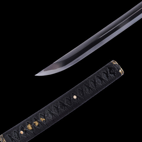 Hand Forged Japanese Samurai Katana Sword 9260 Spring Steel Dragon Tsuba Unokubi-Zukuri Blade Sharp-COOLKATANA