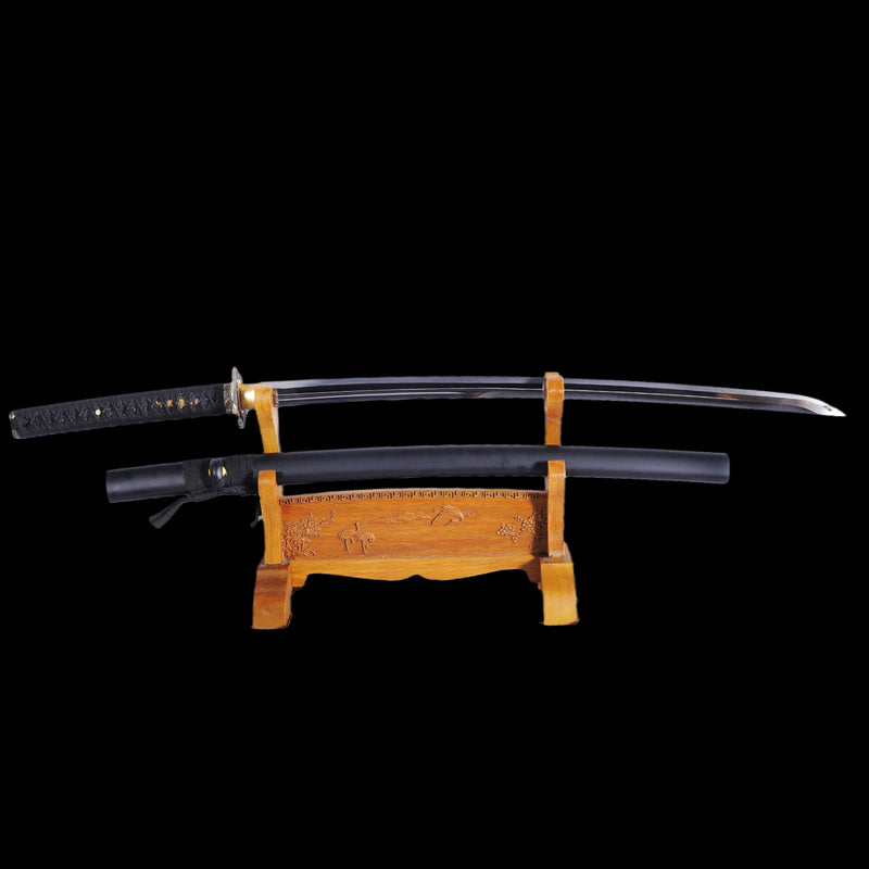 Hand Forged Japanese Samurai Katana Sword 9260 Spring Steel Dragon Tsuba Unokubi-Zukuri Blade Sharp - COOLKATANA 