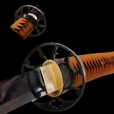 Hand Forged Japanese Samurai Katana Sword Clay Tempered 1095 Carbon Steel Kamasu Kissaki Hand-Drawn Saya-COOLKATANA-SL-870-U