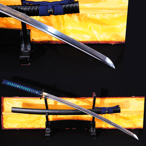Hand Forged Japanese Samurai Katana Sword Damascus Folded Steel Blade Alloy Tsuba-COOLKATANA-SL-770-U