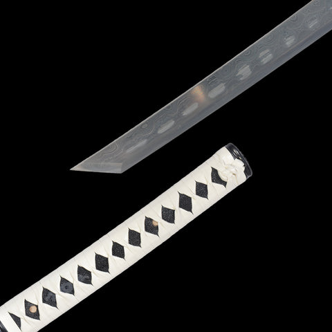 Hand Forged Japanese Samurai Katana Sword Damascus Steel Kiriha-Zukuri Full Tang-COOLKATANA