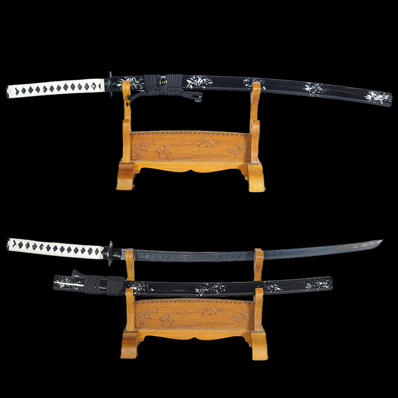 Hand Forged Japanese Samurai Katana Sword Damascus Steel Kiriha-Zukuri Full Tang - COOLKATANA 