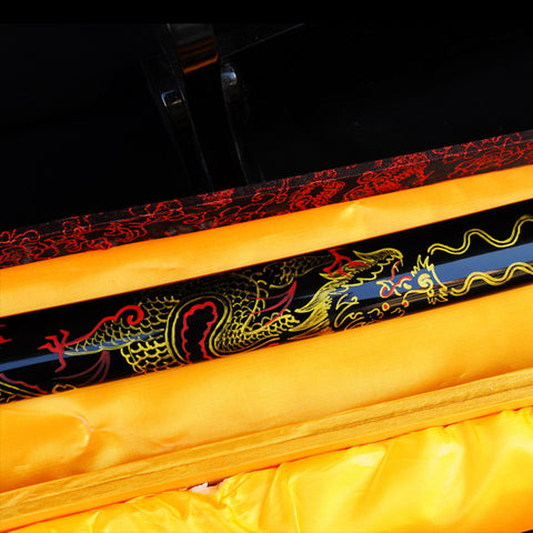 Hand Forged Japanese Samurai Katana Sword Dragon Sword Honsanmai Clay Tempered Hand-Drawn Saya-COOLKATANA-SL-714-U