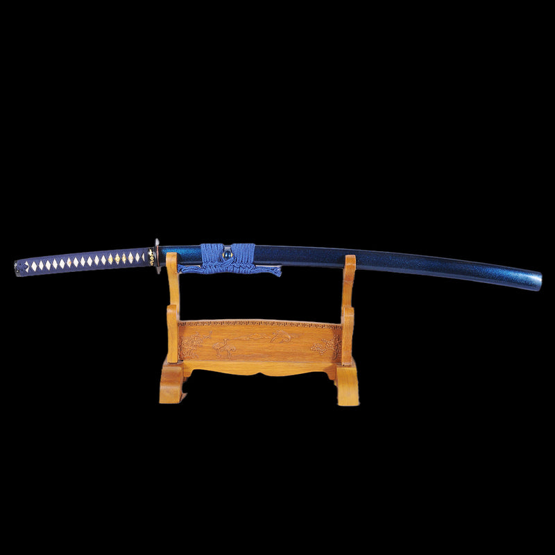 Hand Forged Japanese Samurai Katana Sword Folded Steel Abrasived Hamon Full Tang - COOLKATANA 
