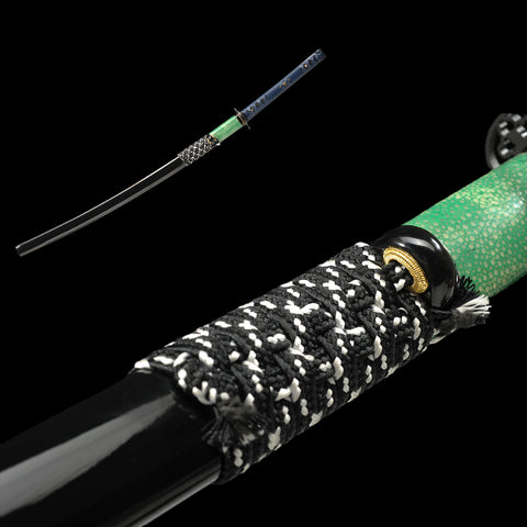 Hand Forged Japanese Samurai Katana Sword Folded Steel Blue Blade UNOKUBI-ZUKURI-COOLKATANA-SL-1226-U