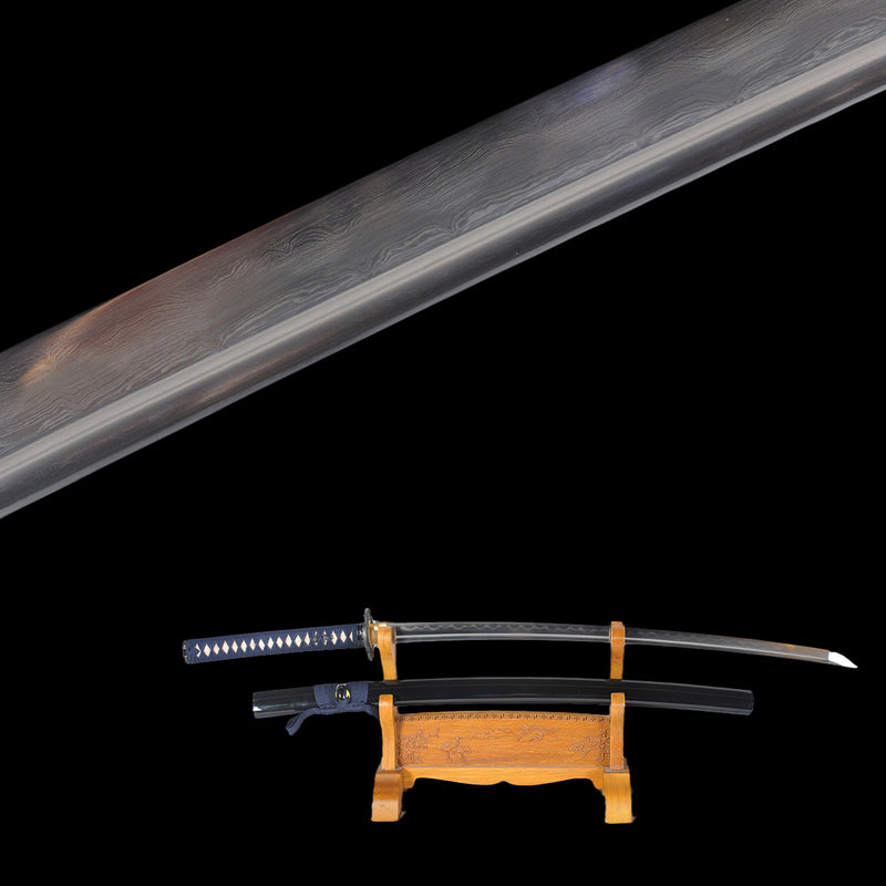 Hand Forged Japanese Samurai Katana Sword Folded Steel Clay Tempered Full Tang Functional - COOLKATANA 
