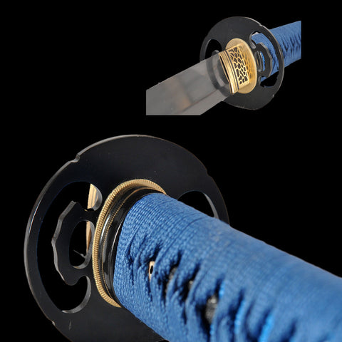 Hand Forged Japanese Samurai Katana Sword Folded Steel Clay Tempered Full Tang-COOLKATANA-SL-1185-U