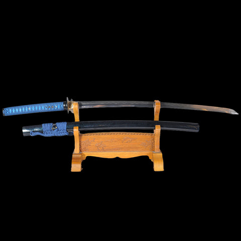 Hand Forged Japanese Samurai Katana Sword Folded Steel Clay Tempered Full Tang-COOLKATANA-SL-1185-U