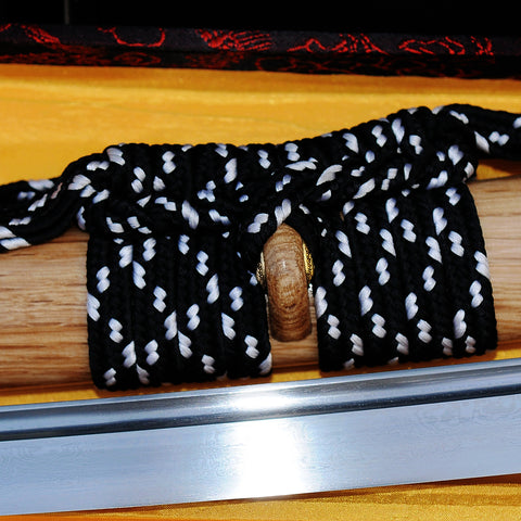 Hand Forged Japanese Samurai Katana Sword Folded Steel Eagle Tsuba FullTang White Wood Saya-COOLKATANA-SL-219-U
