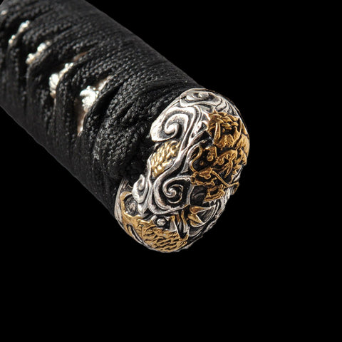Hand Forged Japanese Samurai Katana Sword High End Clay Tempered Combined Material Gyaku-Kobuse Structure-COOLKATANA-SL-1186-U