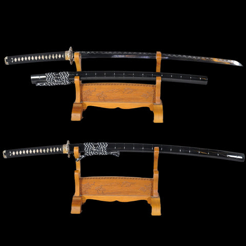Hand Forged Japanese Samurai Katana Sword High End Clay Tempered Combined Material Gyaku-Kobuse Structure-COOLKATANA-SL-1186-U