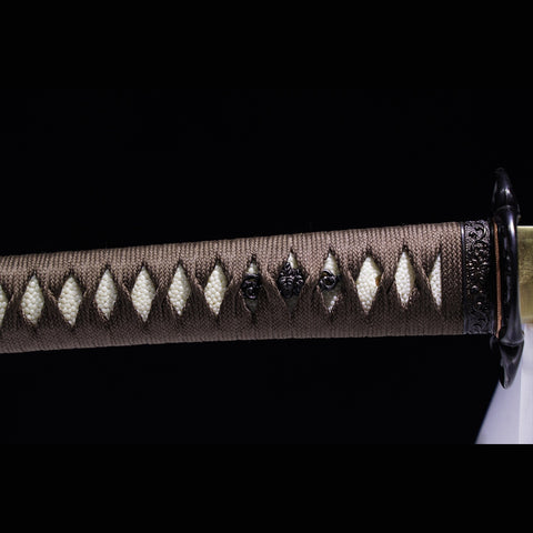 Hand Forged Japanese Samurai Katana Sword High Hardness High Toughness Tool Steel Clay Tempered-COOLKATANA-ZS-0037-U