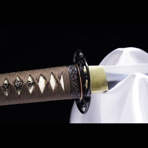 Hand Forged Japanese Samurai Katana Sword High Hardness High Toughness Tool Steel Clay Tempered-COOLKATANA-ZS-0037-U