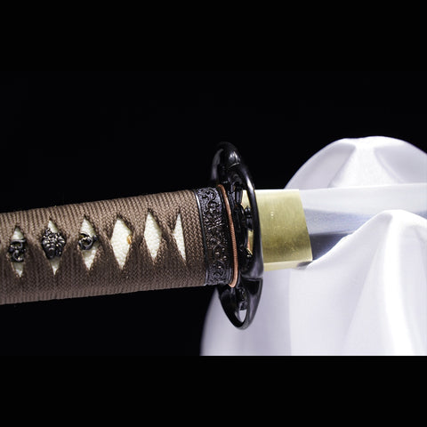 Hand Forged Japanese Samurai Katana Sword High Hardness High Toughness Tool Steel Clay Tempered-COOLKATANA