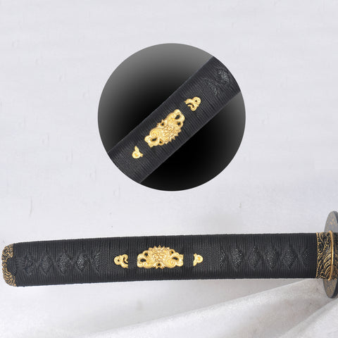 Hand Forged Japanese Samurai Katana Sword Honsanmai 1095 Steel+Folded Steel Full Tang-COOLKATANA-SL-1206QQ-U