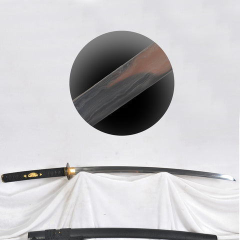 Hand Forged Japanese Samurai Katana Sword Honsanmai 1095 Steel+Folded Steel Full Tang-COOLKATANA-SL-1206QQ-U