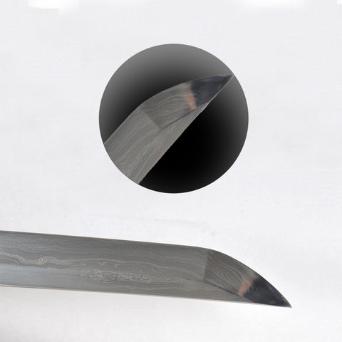 Hand Forged Japanese Samurai Katana Sword Honsanmai 1095 Steel+Folded Steel Full Tang-COOLKATANA-SL-1206QQ-U