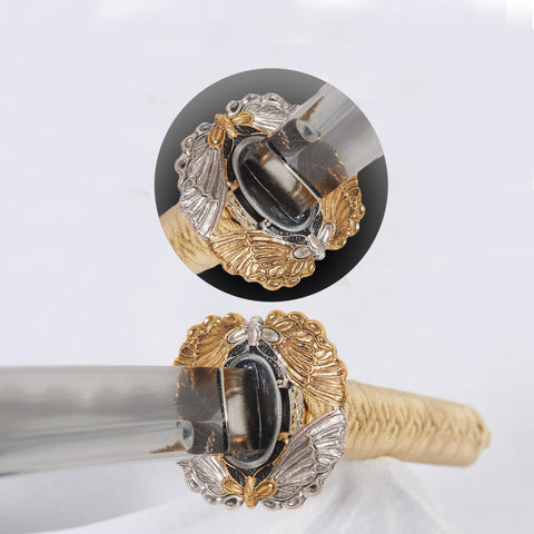 Hand Forged Japanese Samurai Katana Sword Honsanmai Clay Tempered Hazuya Polish Rayskin Saya-COOLKATANA-SL-1362-U