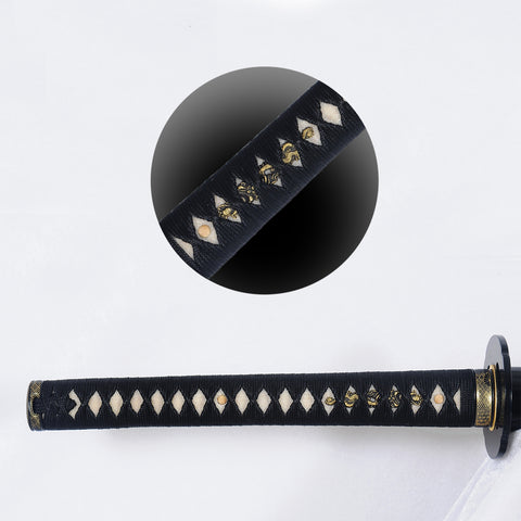 Hand Forged Japanese Samurai Katana Sword Kumo(Spider) 1095 High Carbon Steel Full Tang Iron Tsuba-COOLKATANA-SL-1289-U