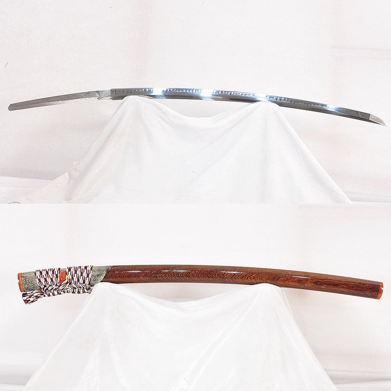 Hand Forged Japanese Samurai Katana Sword O-Kissaki 1095 Carbon Steel Clay Tempered - COOLKATANA 