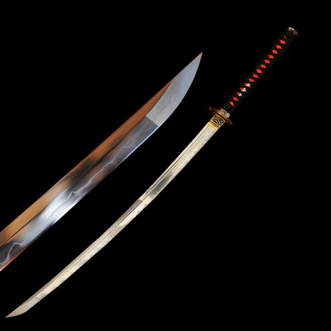 Hand Forged Japanese Samurai Katana Sword O-Kissaki 1095 High Carbon Steel Full Tang Copper Tsuba-COOLKATANA