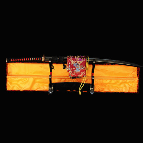 Hand Forged Japanese Samurai Katana Sword O-Kissaki 1095 High Carbon Steel Full Tang Copper Tsuba-COOLKATANA
