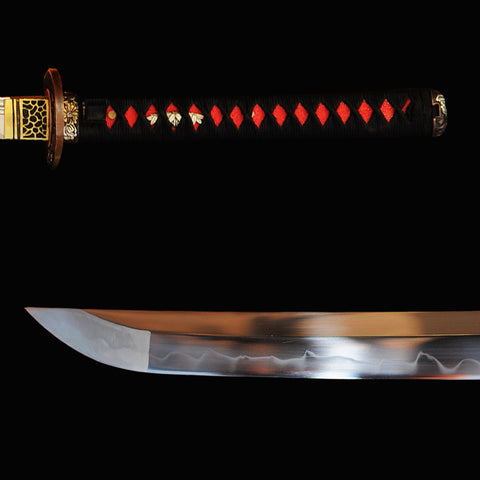 Hand Forged Japanese Samurai Katana Sword O-Kissaki 1095 High Carbon Steel Full Tang Copper Tsuba-COOLKATANA-SL-315-U