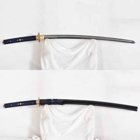 Hand Forged Japanese Samurai Katana Sword Shihozum Structure 1095 Steel+Folded Steel+Iron Battle Ready-COOLKATANA-SL-732-U
