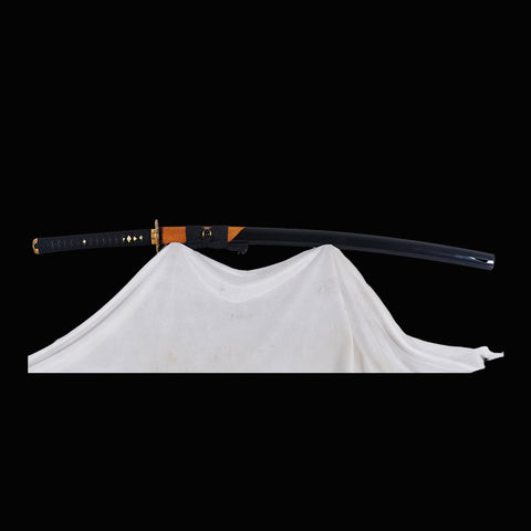 Hand Forged Japanese Samurai Katana Sword T10 Steel Clay Tempered Rayskin Saya Eagle Tsuba Full Tang-COOLKATANA-SL-306-U