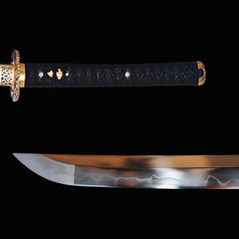 Hand Forged Japanese Samurai Katana Sword T10 Steel Clay Tempered Rayskin Saya Eagle Tsuba Full Tang-COOLKATANA