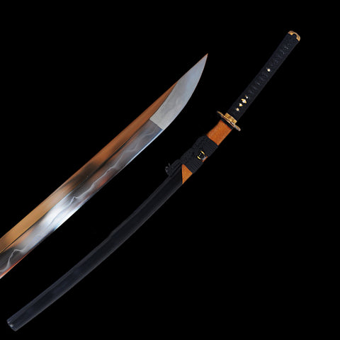 Hand Forged Japanese Samurai Katana Sword T10 Steel Clay Tempered Rayskin Saya Eagle Tsuba Full Tang-COOLKATANA-SL-306-U