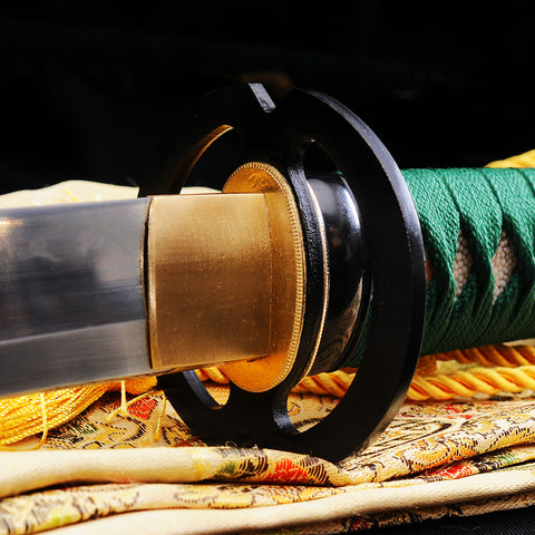 Hand Forged Japanese Samurai Sword Clay Tempered Katana 1095 Carbon Steel Mirrorlike Shiny Blade-COOLKATANA-SL-819-U