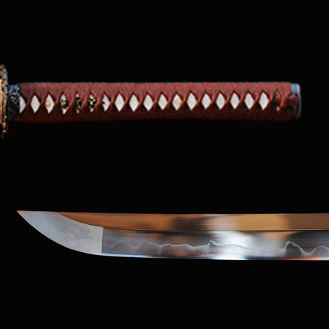 Hand Forged Japanese Samurai Sword Clay Tempered Katana 1095 High Carbon Steel Blade Full Tang-COOLKATANA-SL-218-U