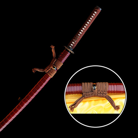 Hand Forged Japanese Samurai Sword Clay Tempered Katana 1095 High Carbon Steel Blade Full Tang-COOLKATANA-SL-218-U