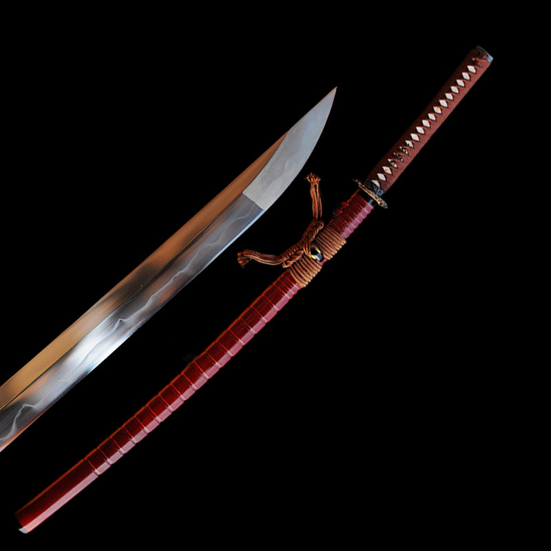 Hand Forged Japanese Samurai Sword Clay Tempered Katana 1095 High Carbon Steel Blade Full Tang - COOLKATANA 