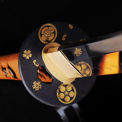 Hand Forged Japanese Samurai Sword Clay Tempered Katana 1095 High Carbon Steel Blade Hand-Drawn Saya-COOLKATANA