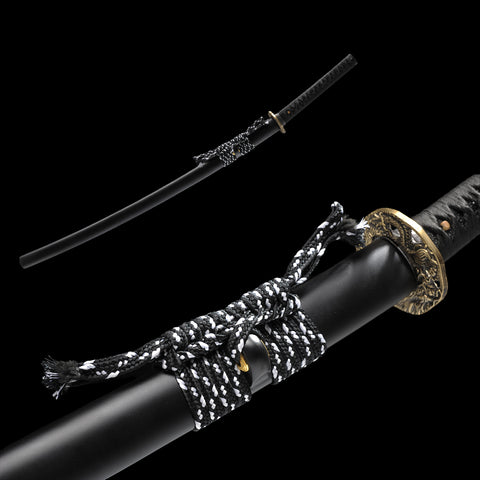 Hand Forged Japanese Samurai Sword Clay Tempered Katana 1095 Steel Brass Tsuba Battle Ready-COOLKATANA-SL-1231-U