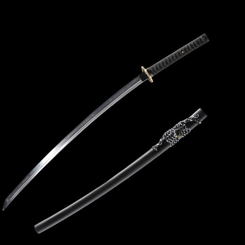 Hand Forged Japanese Samurai Sword Clay Tempered Katana 1095 Steel Brass Tsuba Battle Ready-COOLKATANA-SL-1231-U