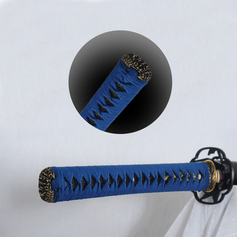 Hand Forged Japanese Samurai Sword Clay Tempered Katana Honsanmai 1095 Steel+Folded Steel Iron Tsuba-COOLKATANA-SL-1292-U
