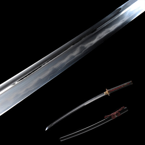 Hand Forged Japanese Samurai Sword Clay Tempered Katana Sanmai Combined Material Blade Copper Tsuba-COOLKATANA