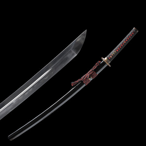 Hand Forged Japanese Samurai Sword Clay Tempered Katana Sanmai Combined Material Blade Copper Tsuba-COOLKATANA-SL-1225-U