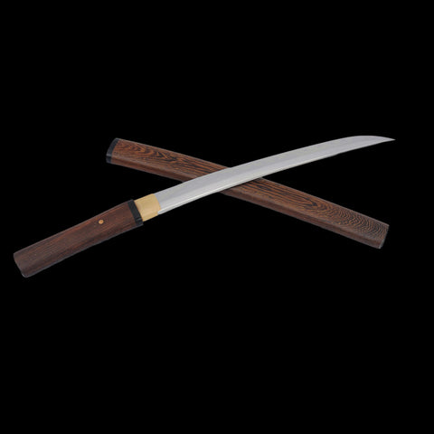 Hand Forged Japanese Shirasaya Tanto Sword Short Sword 1095 High Carbon Steel Clay Tempered-COOLKATANA-SL-1290-U