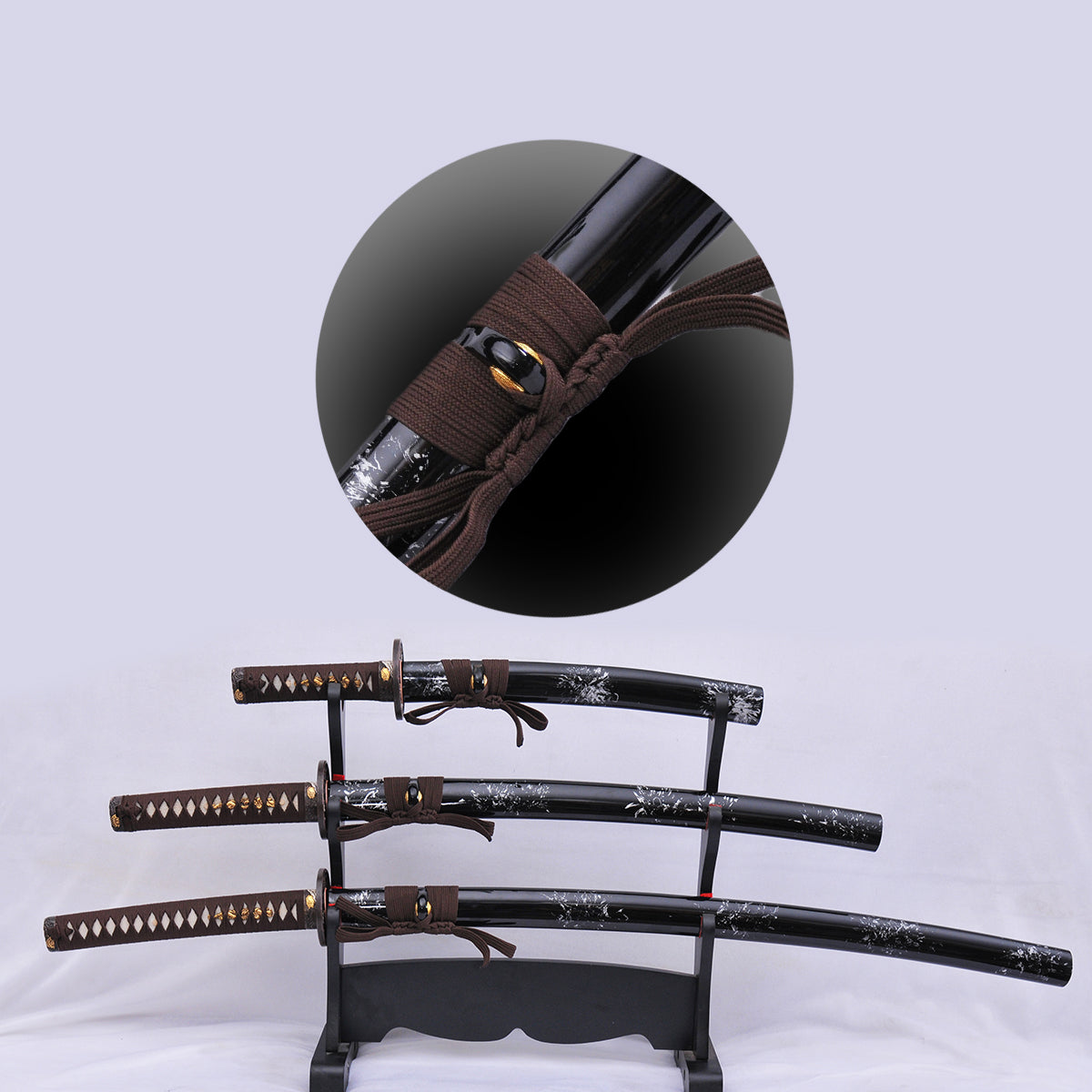 FOXSMZZ Porta spada in velluto giapponese imbottito Katana Stand Samurai Display Rack Support All Tanto Spade (Tai Chi-3 FOXSMZZ Porta spada in velluto giapponese imbottito Katana Stand Samurai Display Rack Support All Tanto Spade (Tai Chi-3