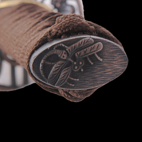 Hand Forged Japanese Tanto Short Sword Damascus Folded Steel Rreddish Black Blade Sharp-COOLKATANA-SL-1098-U