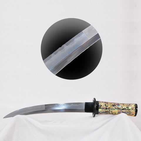 Hand Forged Japanese Tanto Sword O-Kissaki Honsanmai Clay Tempered Osoraku Shell Saya-COOLKATANA-SL-1334-U