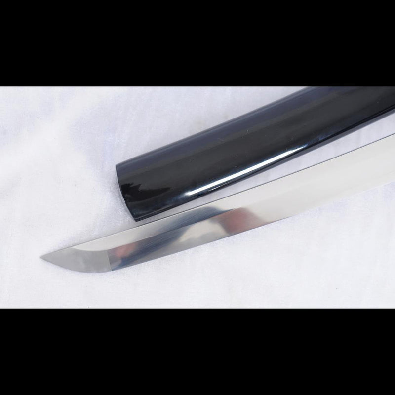 Hand Forged Japanese Tanto Sword Short Sword 1095 High Carbon Steel Full Tang Sharp Iron Tsuba - COOLKATANA 