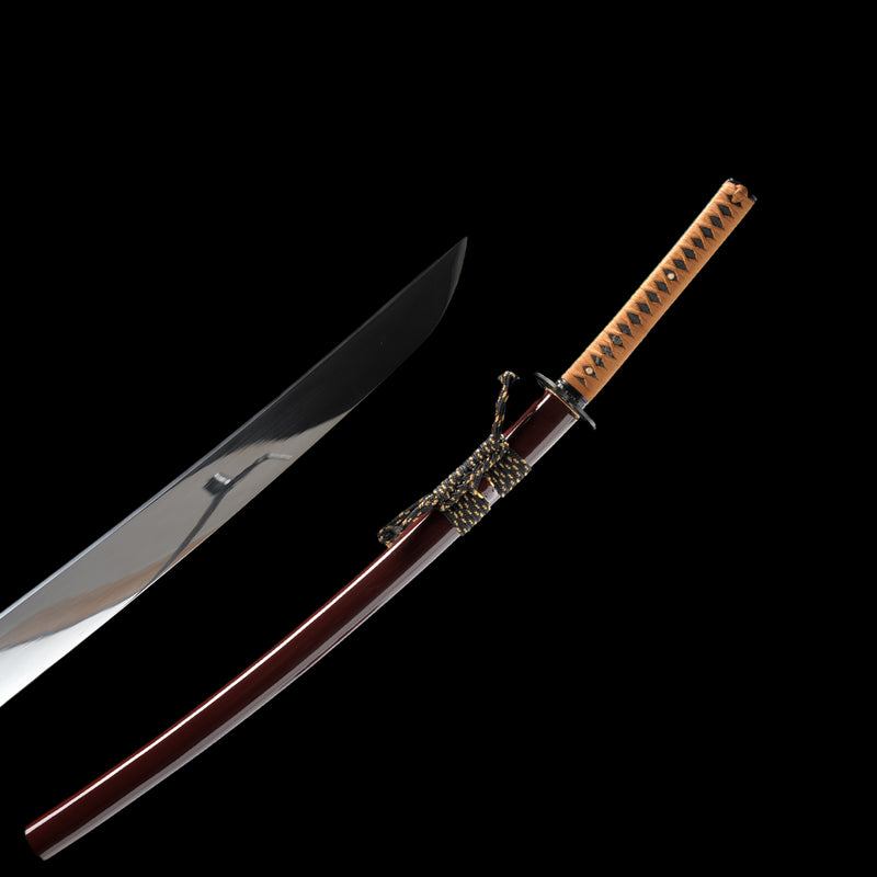 Hand Forged Japanese Wakizashi Sword 1095 High Carbon Steel Blade Full Tang - COOLKATANA 